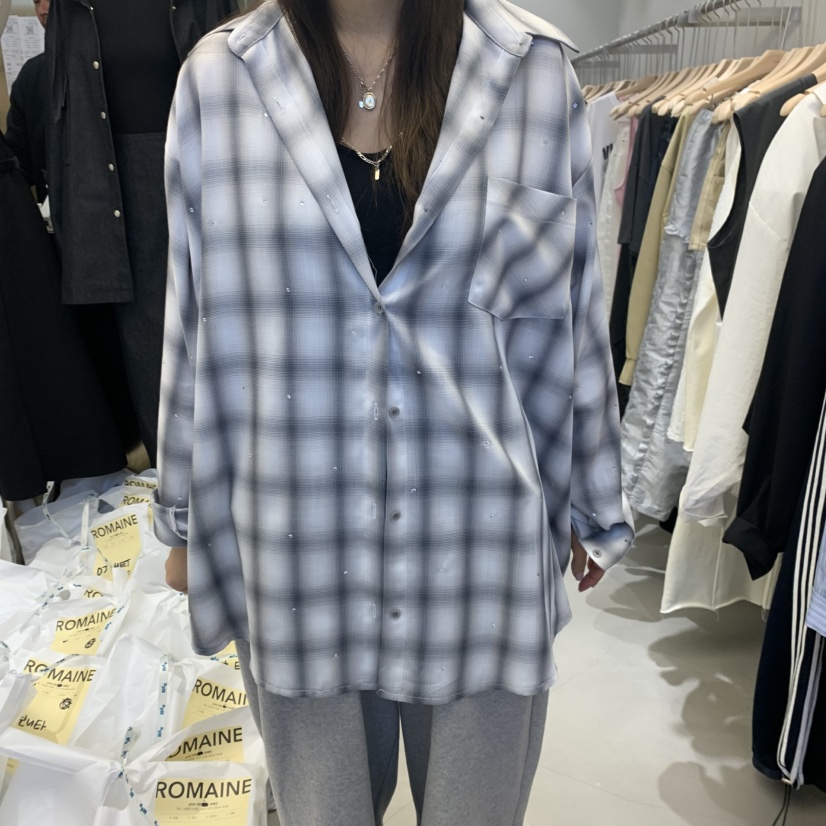 ROMAINE直郵韓國代購㊣女裝新款人氣熱賣時尚職業襯衫蕾絲衫ROMAINE襯衫/蕾絲衫圖色2