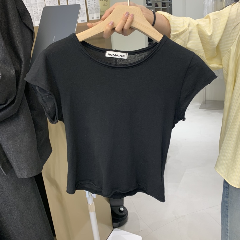 ROMAINE韓國㊣直郵東大門代購女裝新品時尚熱賣休閑25春夏T恤ROMAINET恤圖色3