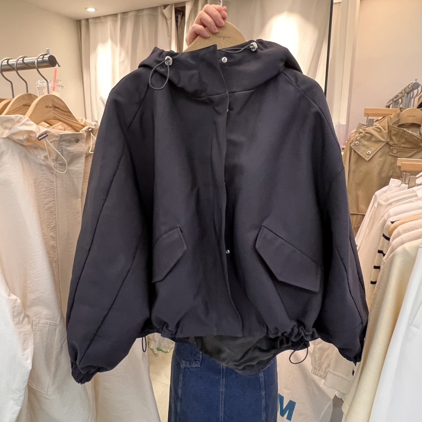 AFTERGLOW韓國直郵㊣東大門實拍女裝新品職業休閑時尚夾克連帽AFTERGLOW夾克圖色2