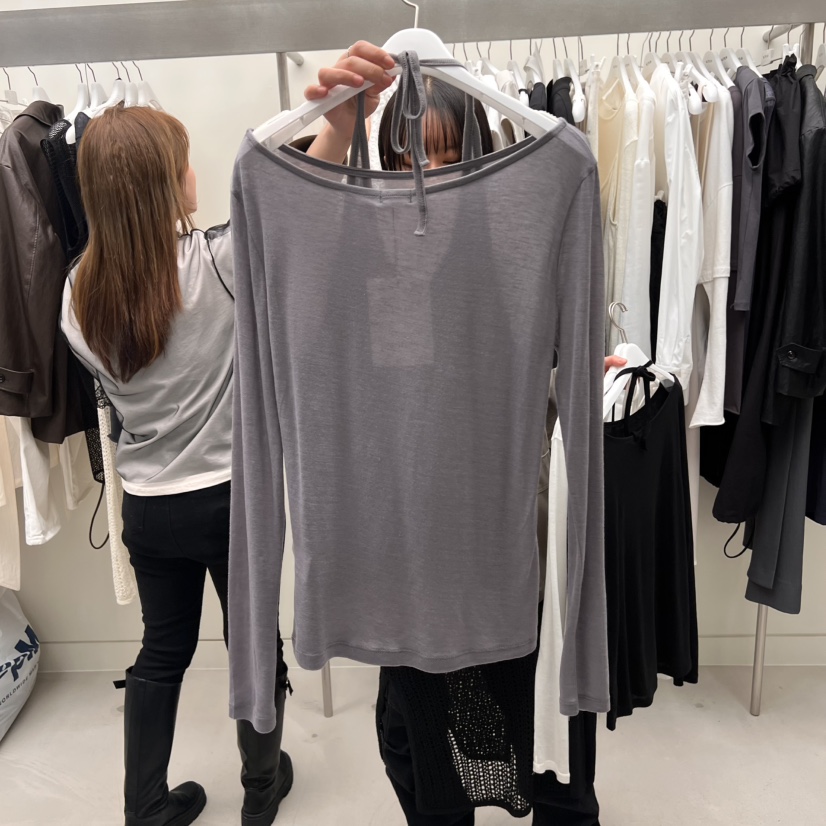 NUTPLAN直郵韓國代購㊣女裝新款熱賣職業休閑長袖T恤假兩件NUTPLAN長袖T恤