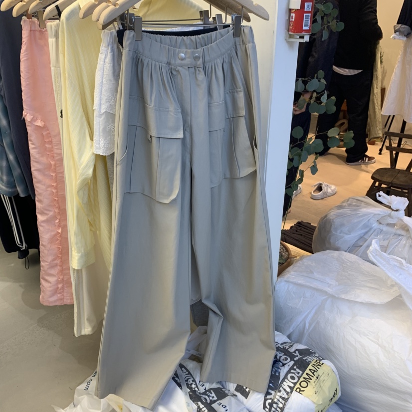 ROMAINE韓國㊣直郵東大門代購女裝新品職業25春夏人氣休閑褲ROMAINE休閑褲圖色1