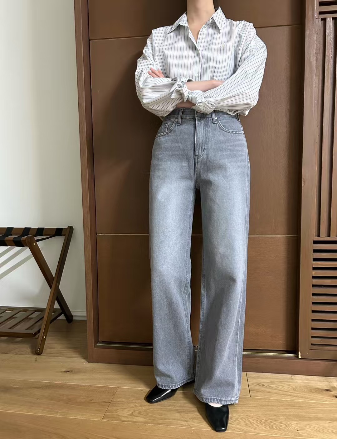 HEY BILLY韓國直郵㊣東大門實拍女裝新品推薦人氣職業牛仔褲HEY BILLY牛仔褲