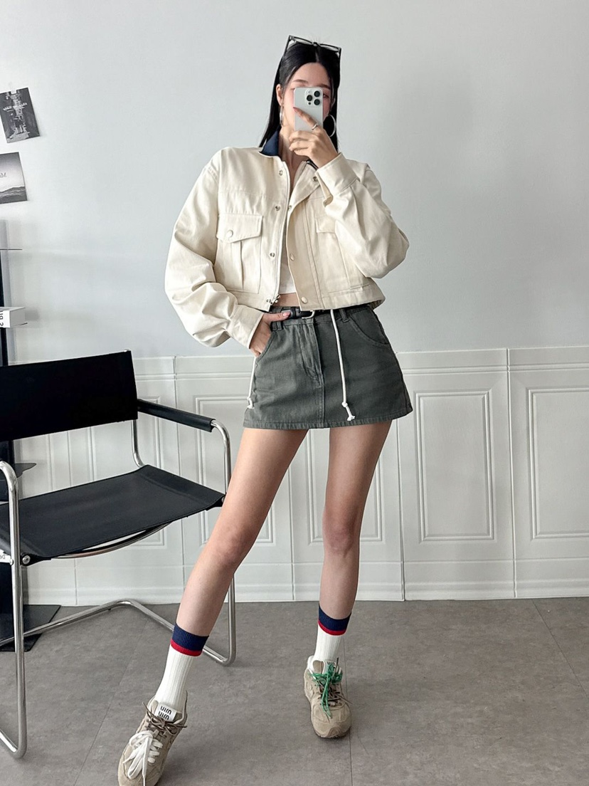 RED-J-레드.J-T韓國直郵㊣女裝新品休閑人氣25春夏夾克口袋RED-J夾克