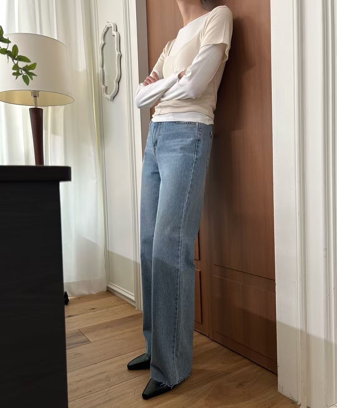 HEY BILLY韓國直郵㊣女裝新品休閑推薦職業人氣25春夏牛仔褲HEY BILLY牛仔褲