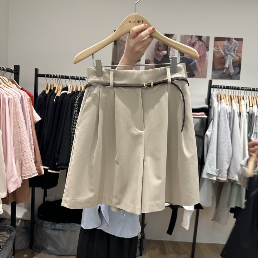 M.G.N韓國㊣直郵東大門代購女裝新品時尚人氣25春夏短褲含腰帶MAGNET短褲圖色1