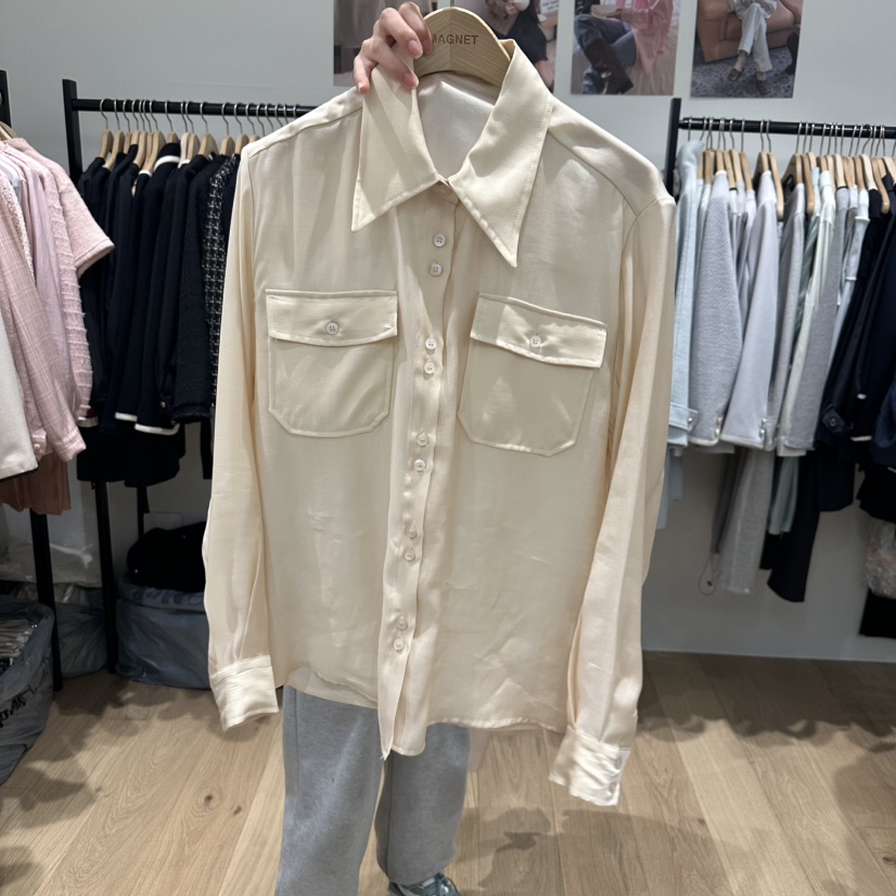 M.G.N韓國直郵㊣女裝新品職業時尚人氣25春夏熱賣襯衫蕾絲衫MAGNET襯衫/蕾絲衫