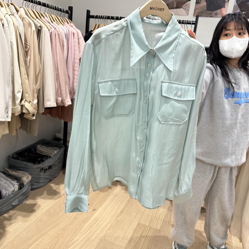 M.G.N韓國直郵㊣女裝新品職業時尚人氣25春夏熱賣襯衫蕾絲衫MAGNET襯衫/蕾絲衫圖色2
