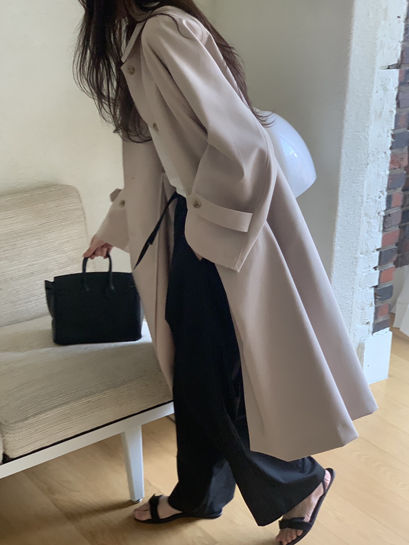 LOGARDEN韓國直郵㊣東大門實拍女裝新款推薦25春夏中長款大衣LO GARDEN中長款大衣