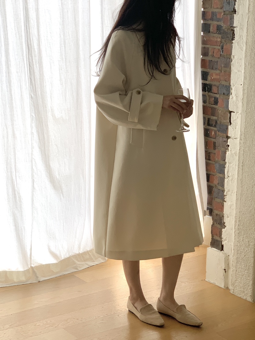 LOGARDEN韓國直郵㊣東大門實拍女裝新款推薦25春夏中長款大衣LO GARDEN中長款大衣