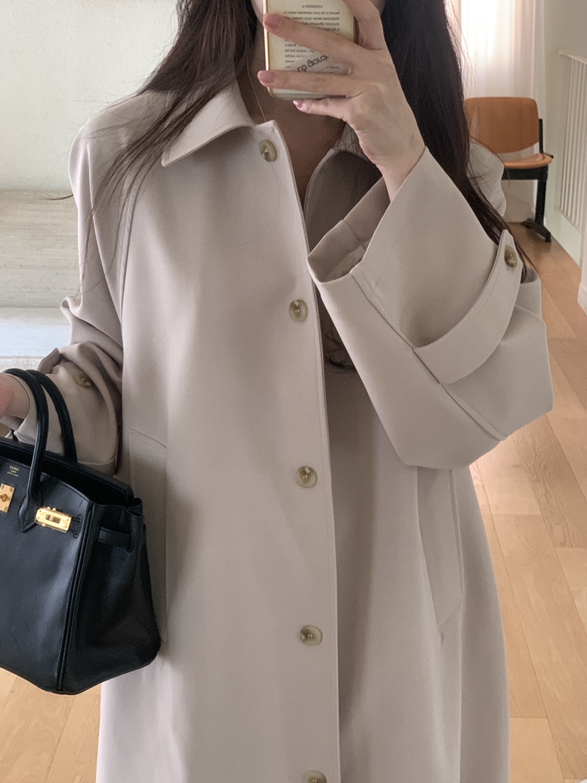 LOGARDEN韓國直郵㊣東大門實拍女裝新款推薦25春夏中長款大衣LO GARDEN中長款大衣