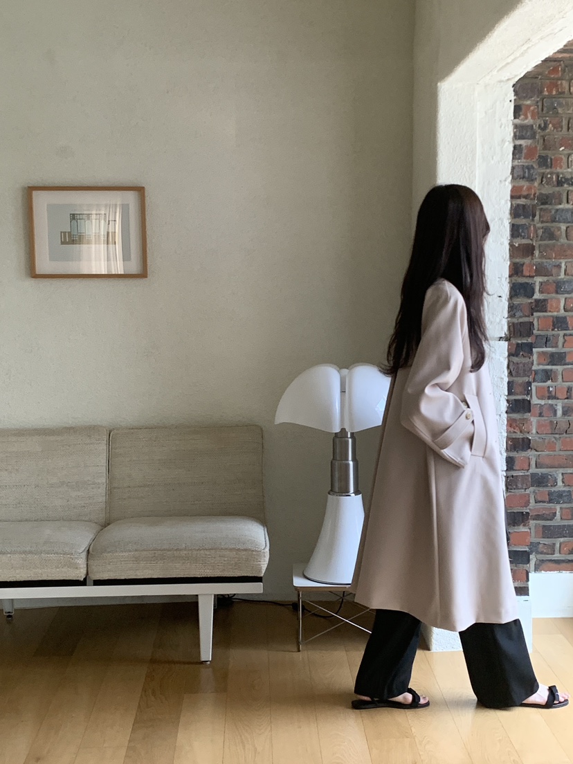 LOGARDEN韓國直郵㊣東大門實拍女裝新款推薦25春夏中長款大衣LO GARDEN中長款大衣