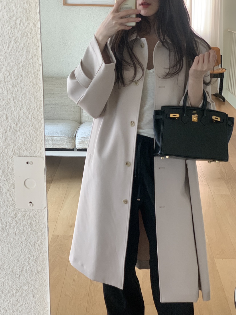 LOGARDEN韓國直郵㊣東大門實拍女裝新款推薦25春夏中長款大衣LO GARDEN中長款大衣圖色2