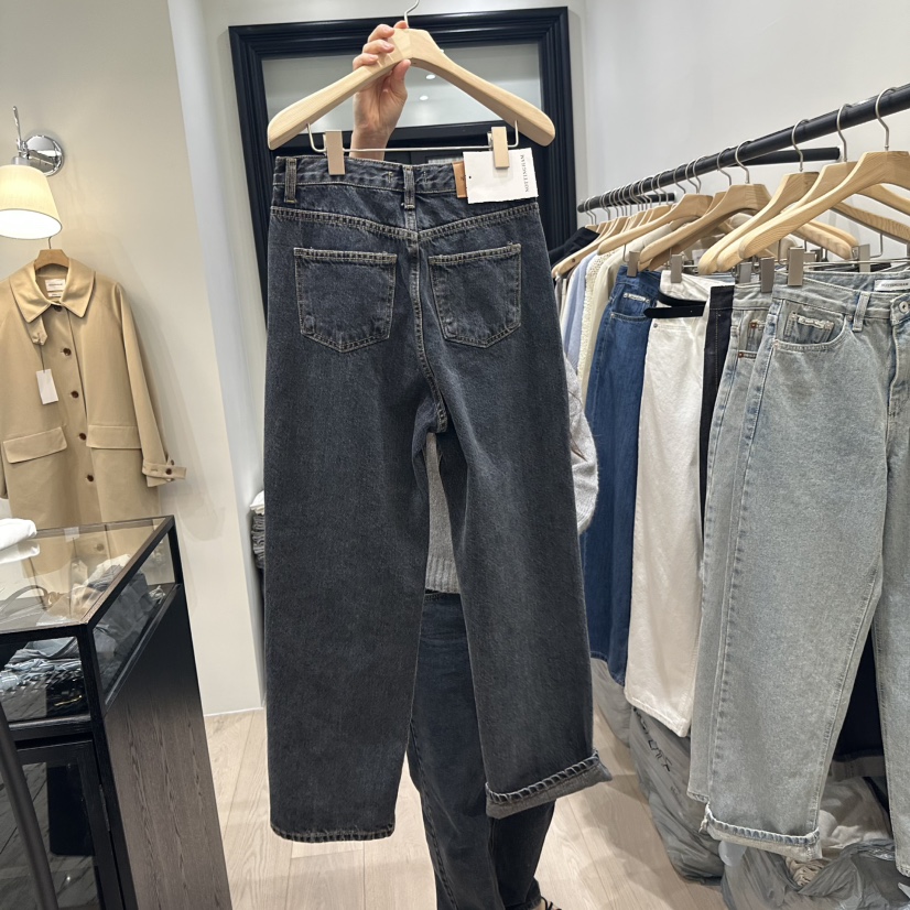 NOTTINGHAM韓國直郵㊣女裝新品熱賣推薦休閑時尚牛仔褲綁帶NOTTINGHAM牛仔褲