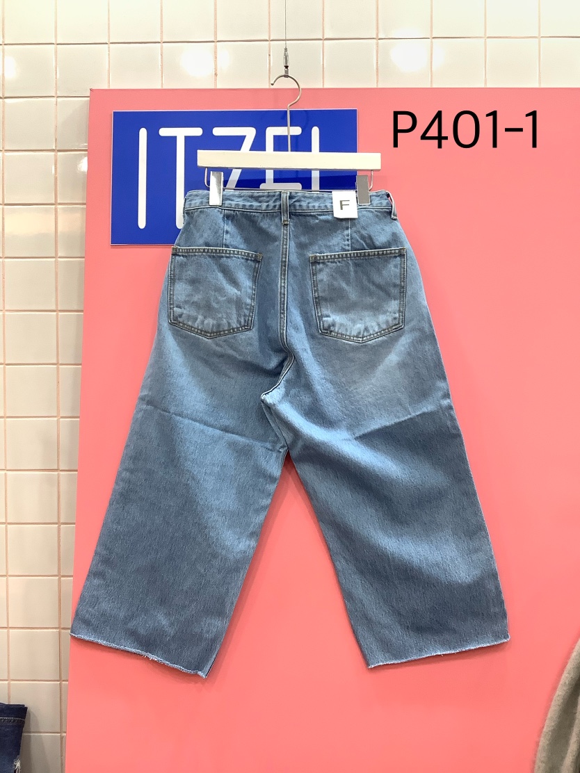 ITZEL直郵韓國代購㊣女裝新品時尚熱賣職業休閑25春夏牛仔褲ITZEL牛仔褲