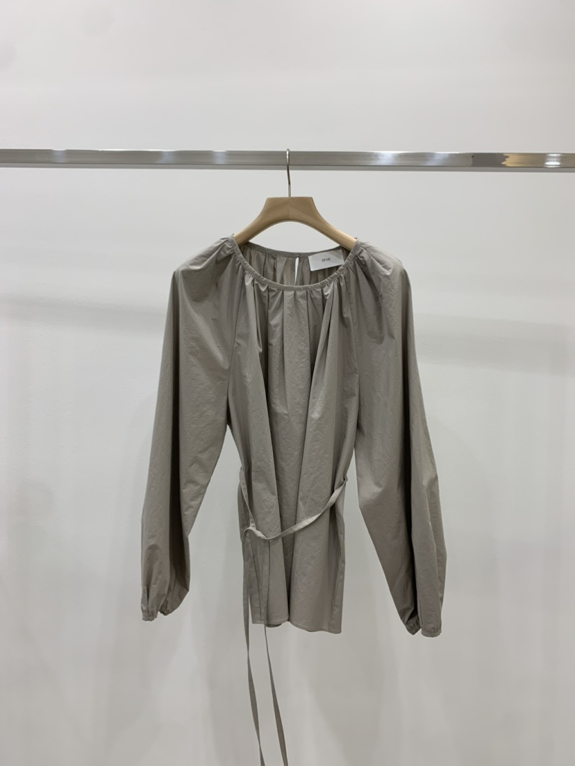 ARVE直郵韓國代購㊣女裝新品推薦休閑人氣襯衫蕾絲衫含腰繩ARVE襯衫/蕾絲衫圖色2