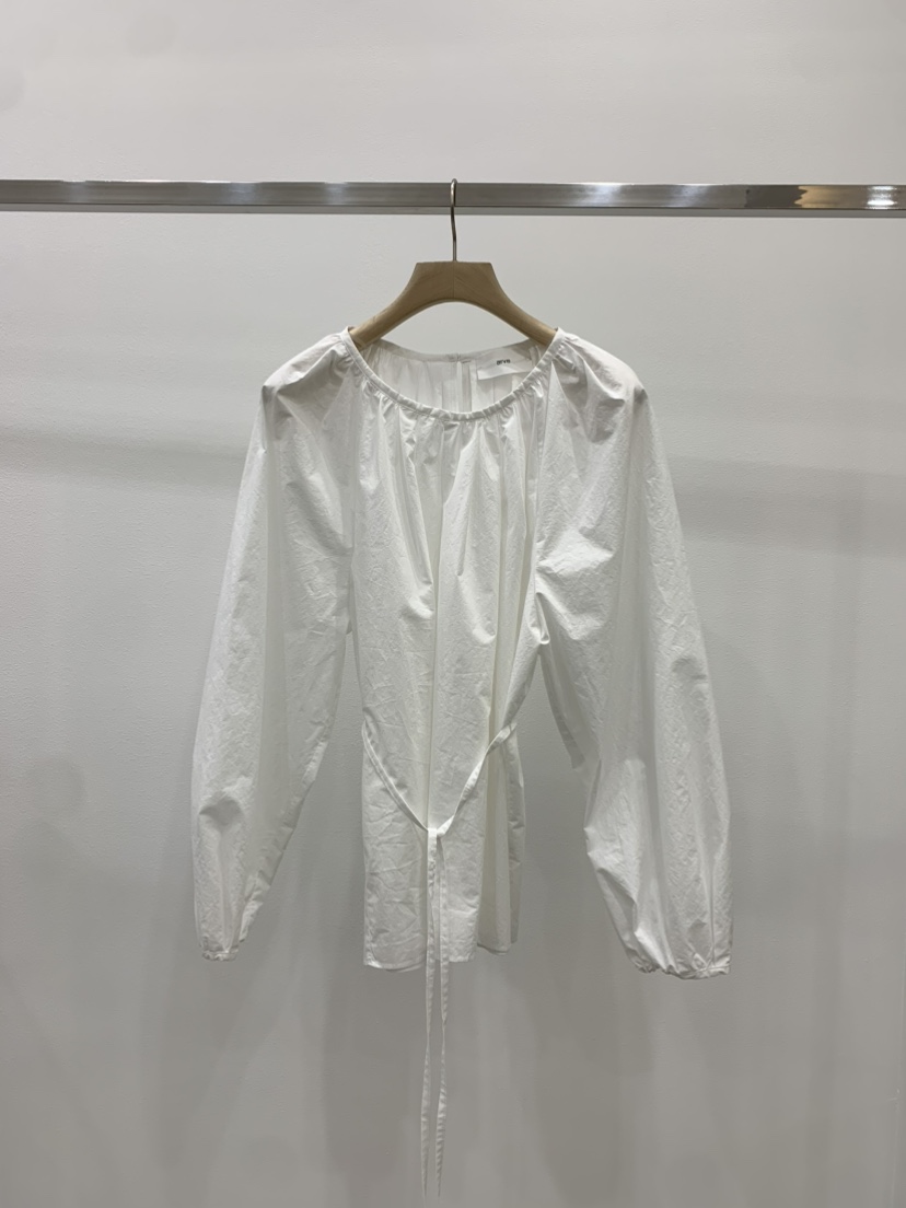 ARVE直郵韓國代購㊣女裝新品推薦休閑人氣襯衫蕾絲衫含腰繩ARVE襯衫/蕾絲衫圖色3