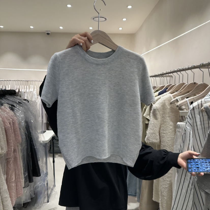 CREME BRULEE韓國直郵㊣東大門實拍女裝新品25春夏職業T恤CREME BRULEE/DHT恤圖色1