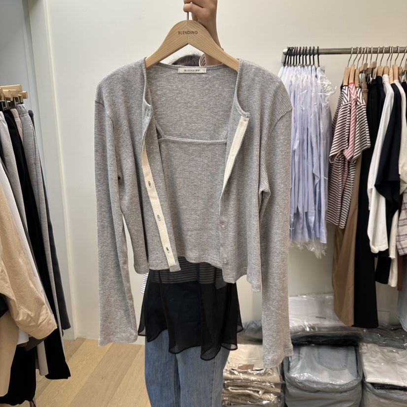 BLENDING-p直郵韓國代購㊣女裝新品時尚職業休閑25春夏套裝BLENDING套裝圖色2
