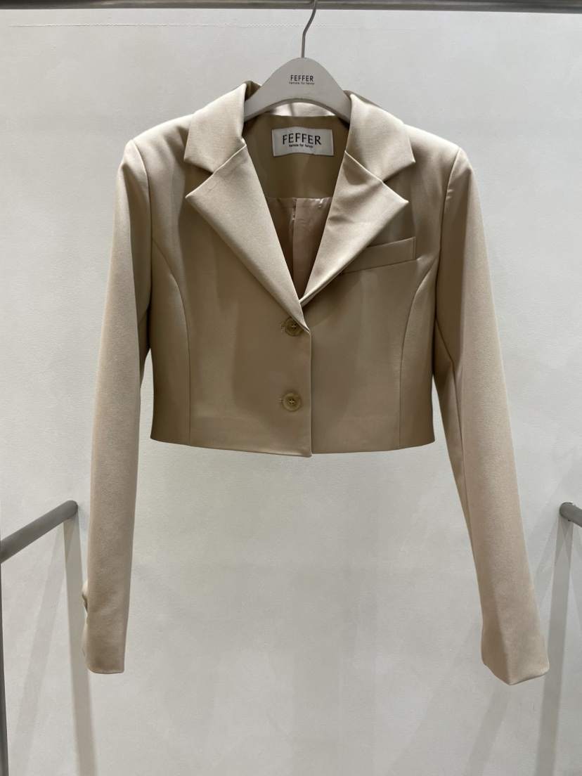 FEFFER韓國㊣直郵東大門代購女裝新款人氣職業25春夏休閑夾克FEFFER夾克圖色1