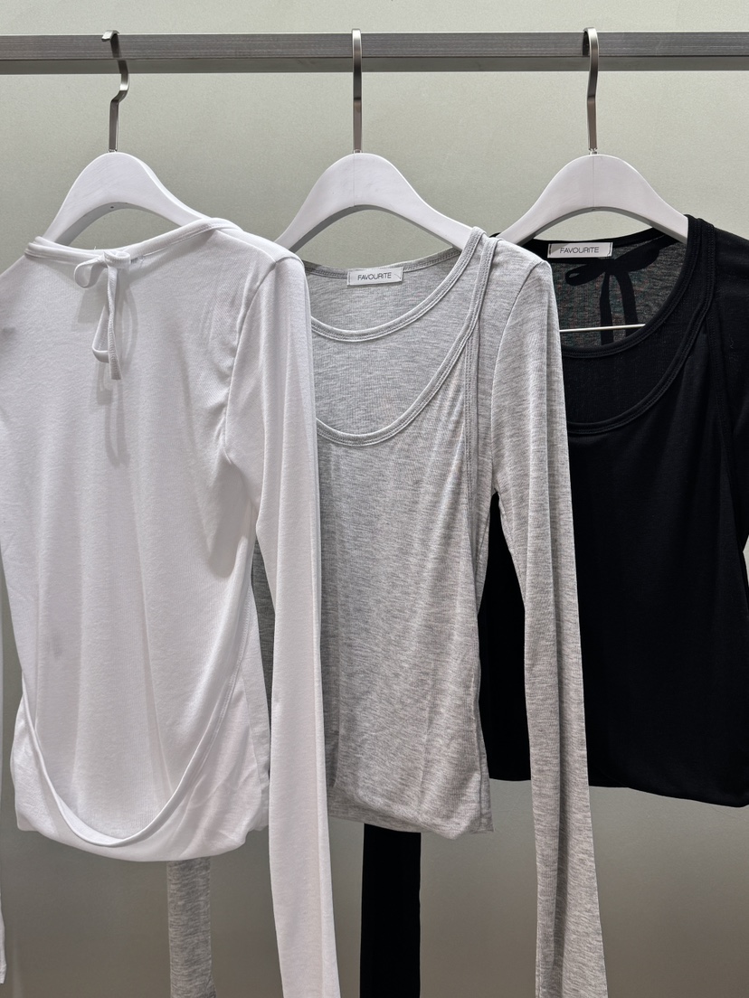 FAVE直郵韓國代購㊣女裝新品休閑職業人氣熱賣推薦25春夏長袖T恤FAVE/FAVOURITE長袖T恤
