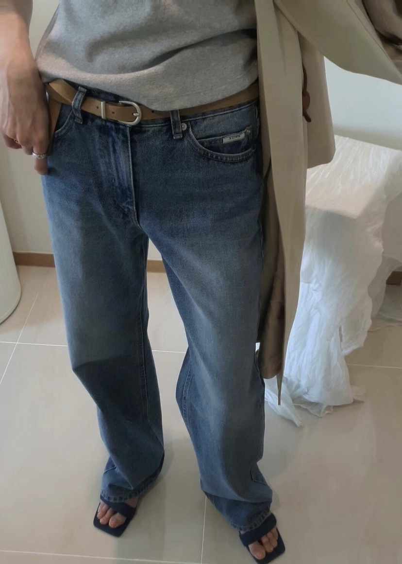 GENTLE B韓國㊣直郵東大門代購女裝新品25春夏休閑職業牛仔褲GENTLE B牛仔褲