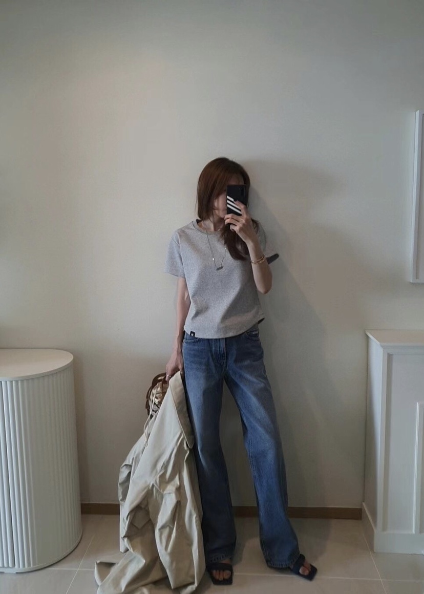 GENTLE B韓國㊣直郵東大門代購女裝新品25春夏休閑職業牛仔褲GENTLE B牛仔褲