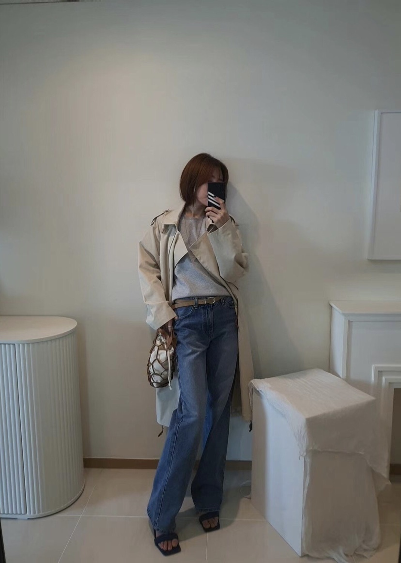 GENTLE B韓國㊣直郵東大門代購女裝新品25春夏休閑職業牛仔褲GENTLE B牛仔褲