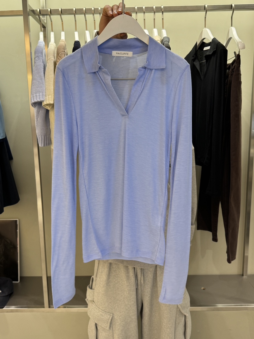 FAVE直郵韓國代購㊣女裝新款時尚25春夏休閑人氣職業長袖T恤FAVE/FAVOURITE長袖T恤圖色5