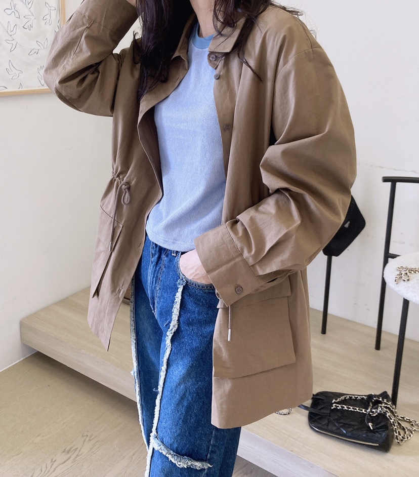 HANNA-A韓國㊣直郵東大門代購女裝新款25春夏時尚休閑夾克HANNA夾克