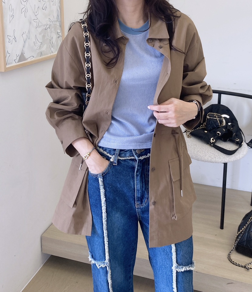 HANNA-A韓國㊣直郵東大門代購女裝新款25春夏時尚休閑夾克HANNA夾克
