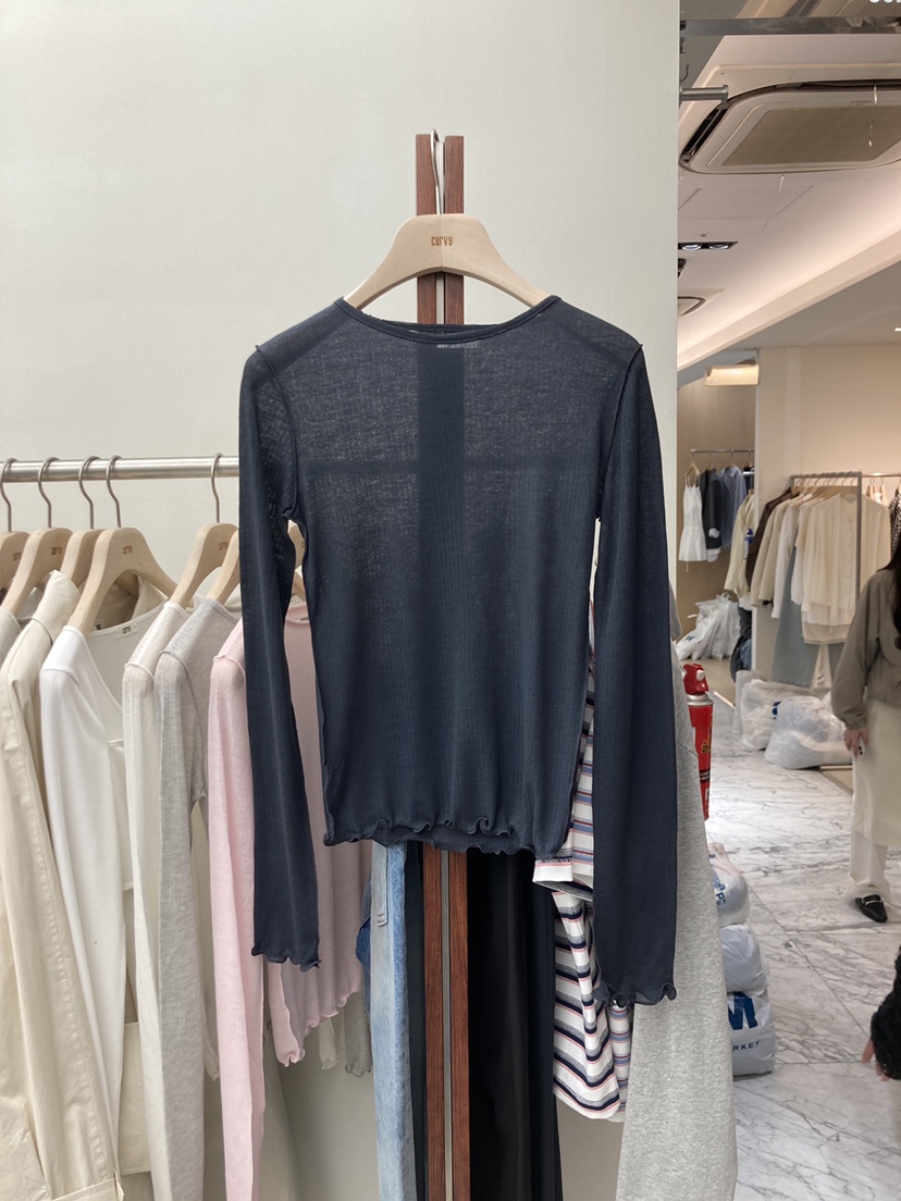 CURVY韓國㊣直郵東大門代購女裝新品休閑推薦時尚職業長袖T恤CURVY長袖T恤圖色4