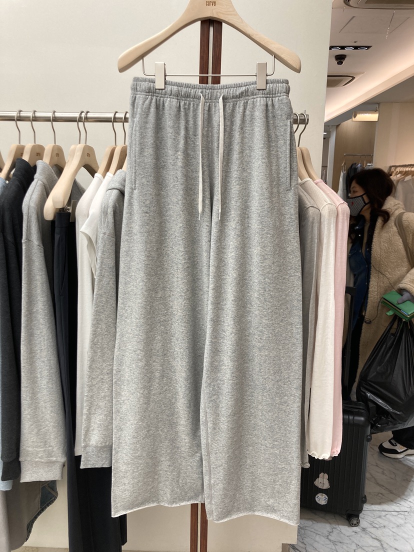 CURVY韓國㊣直郵東大門代購女裝新款推薦25春夏休閑褲斜紋布柔軟CURVY休閑褲