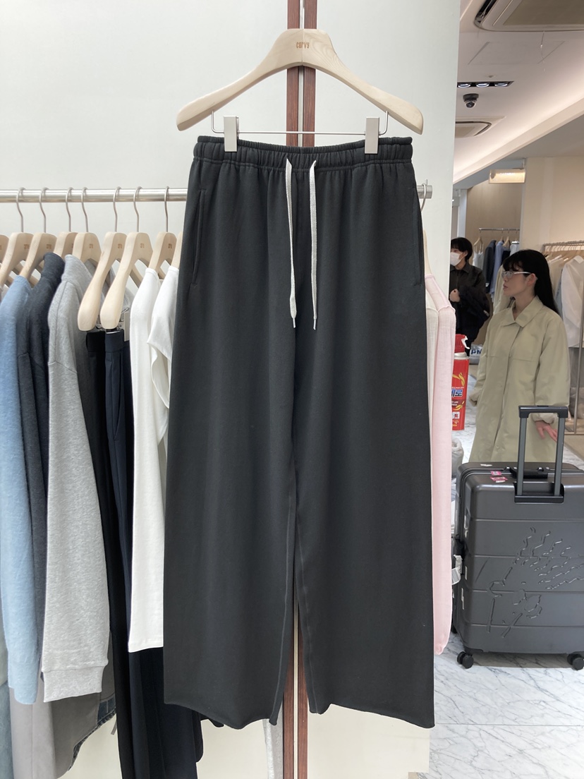 CURVY韓國㊣直郵東大門代購女裝新款推薦25春夏休閑褲斜紋布柔軟CURVY休閑褲圖色2