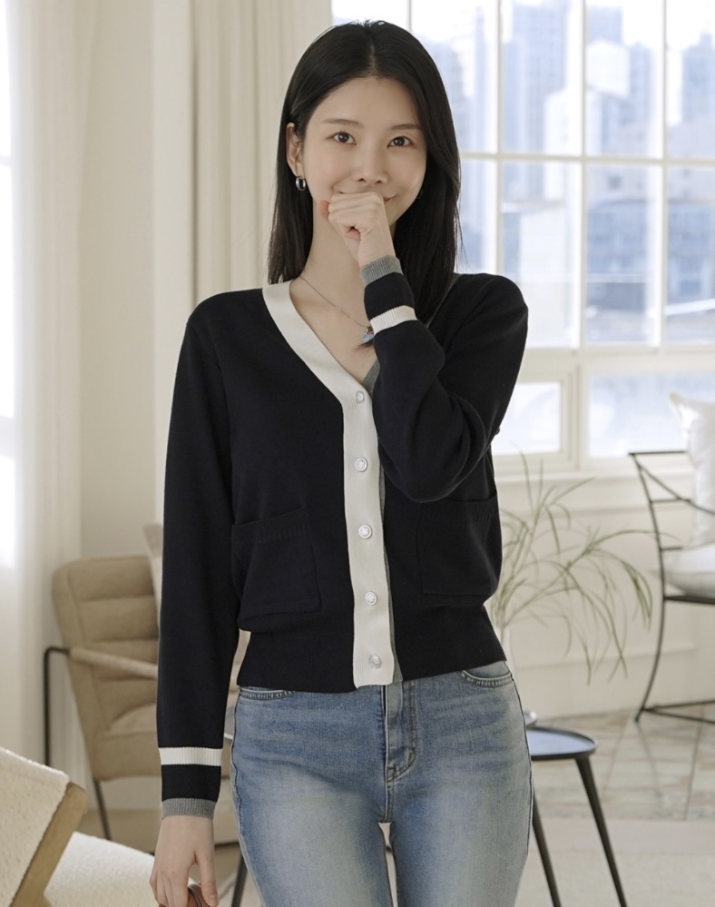 I BLLE直郵韓國代購㊣女裝新款熱賣25春夏人氣職業推薦針織衫I BLLE針織衫圖色4
