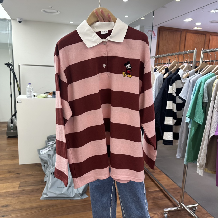 FFULLBAR韓國直郵㊣女裝新品熱賣職業人氣25春夏休閑長袖T恤DELI JENNY長袖T恤