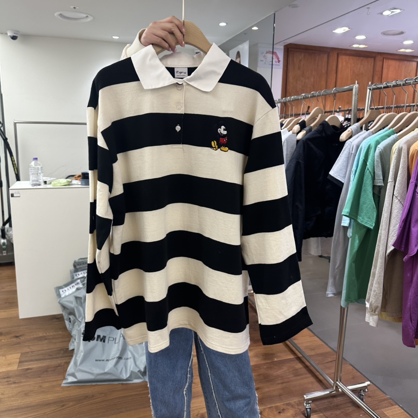 FFULLBAR韓國直郵㊣女裝新品熱賣職業人氣25春夏休閑長袖T恤DELI JENNY長袖T恤圖色2