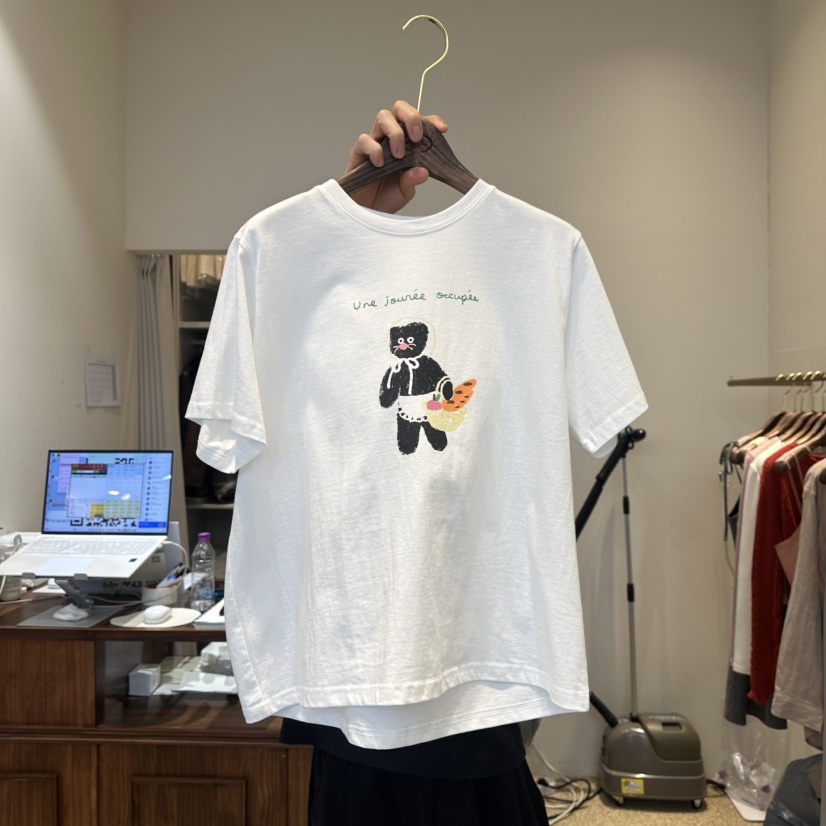 SONO直郵韓國代購㊣女裝新品推薦休閑25春夏時尚職業熱賣T恤SONO de SoulT恤圖色2