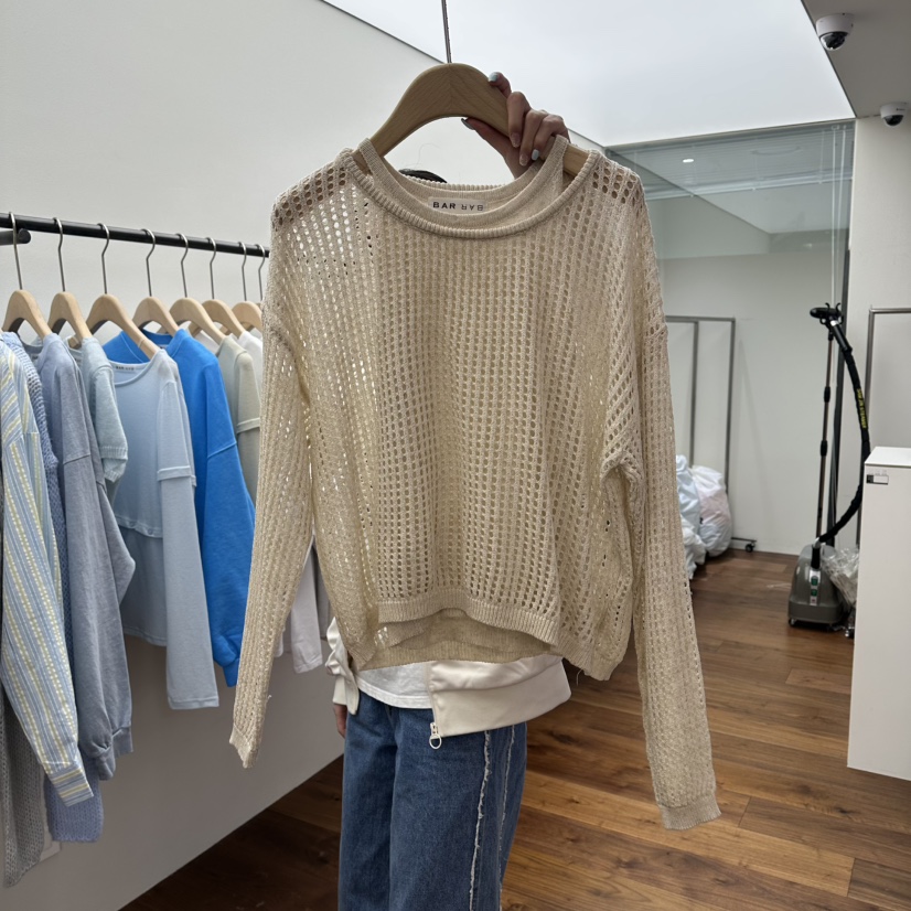 FFULLBAR韓國直郵㊣東大門實拍女裝新品25春夏熱賣針織衫雙層DELI JENNY針織衫