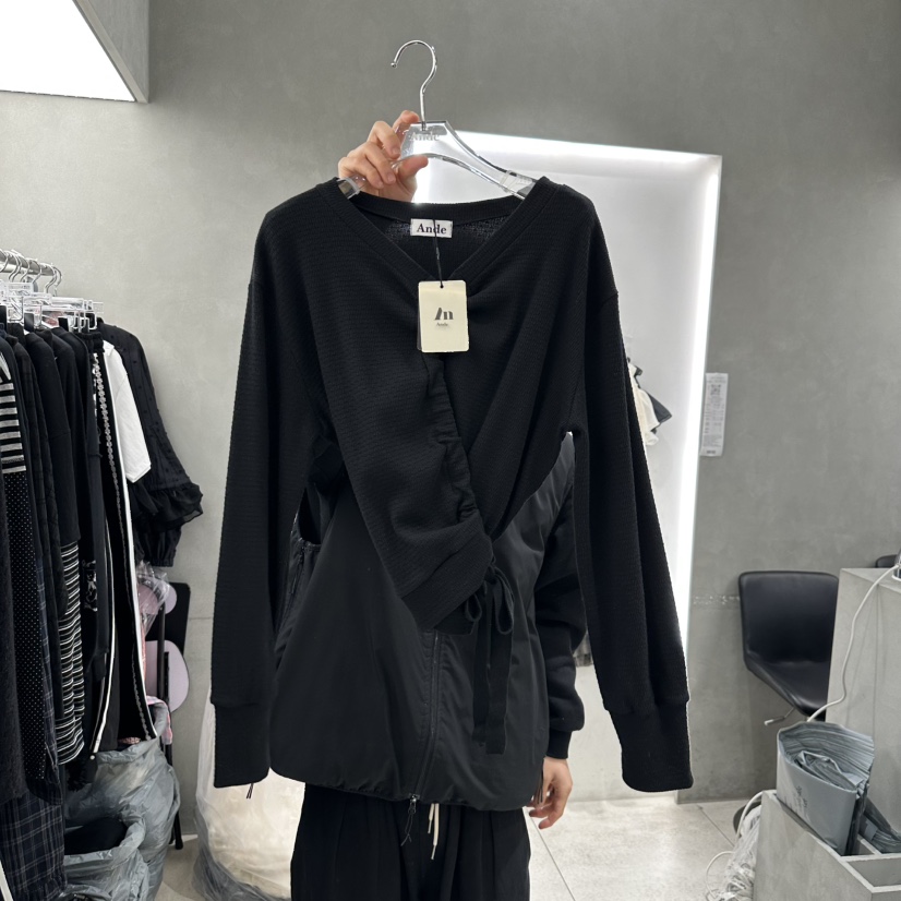 ANDE韓國㊣直郵東大門代購女裝新品時尚推薦25春夏人氣長袖T恤ANDE長袖T恤圖色2