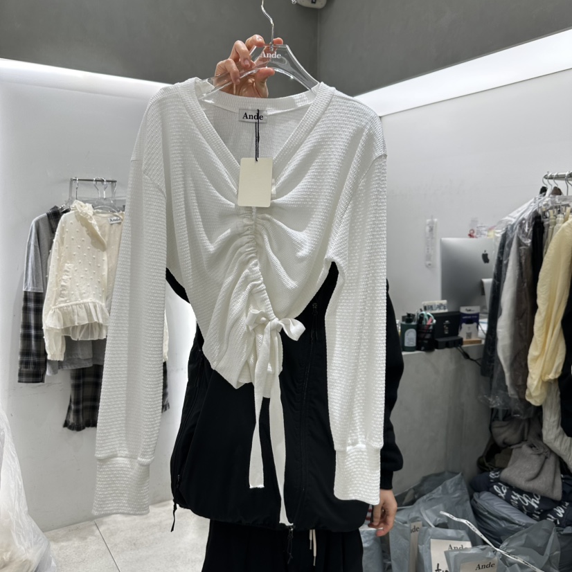 ANDE韓國㊣直郵東大門代購女裝新品時尚推薦25春夏人氣長袖T恤ANDE長袖T恤圖色3