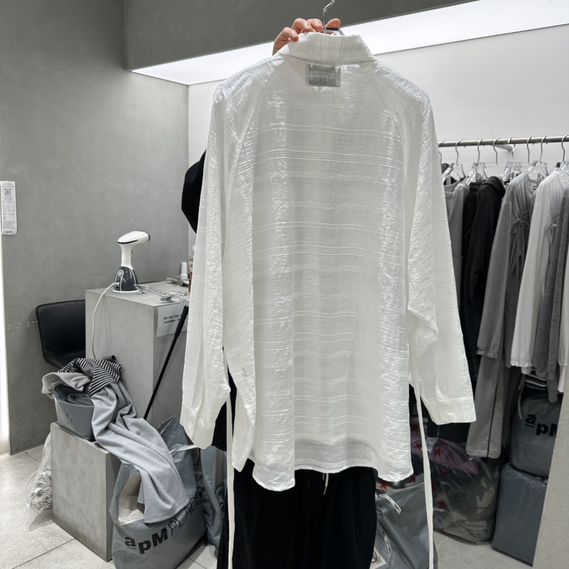 ANDE直郵韓國代購㊣女裝新款休閑職業熱賣25春夏襯衫蕾絲衫Ande襯衫/蕾絲衫