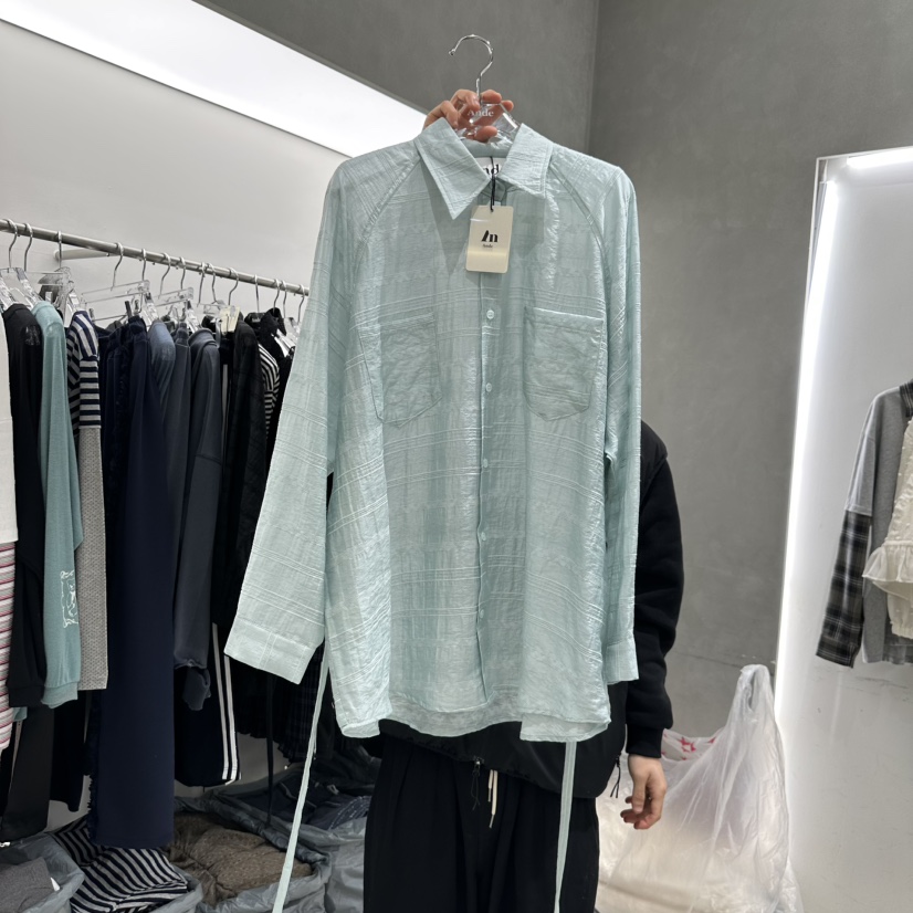 ANDE直郵韓國代購㊣女裝新款休閑職業熱賣25春夏襯衫蕾絲衫Ande襯衫/蕾絲衫圖色4