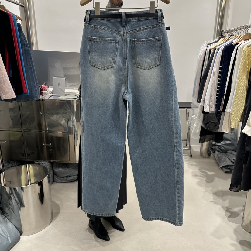 AHOY韓國直郵㊣女裝新品人氣熱賣職業25春夏牛仔褲不含腰帶AHOY牛仔褲