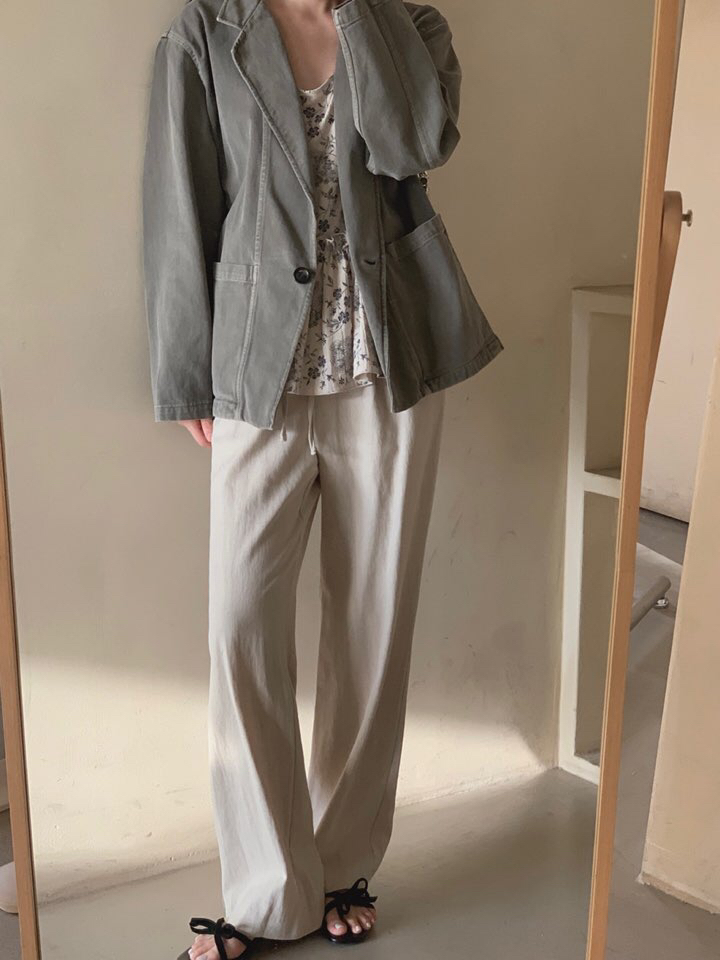 LA_TERRE韓國直郵㊣女裝新款休閑人氣推薦職業25春夏熱賣夾克LA_TERRE夾克
