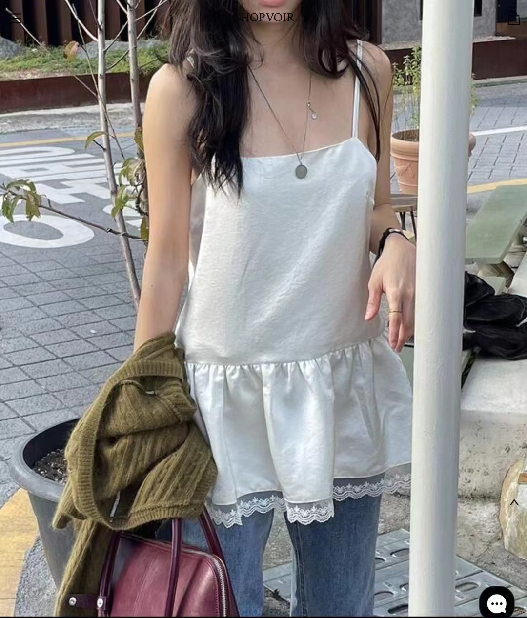 DOUBLEIN韓國直郵㊣東大門實拍女裝新款25春夏推薦吊帶背心DOUBLEIN吊帶/背心