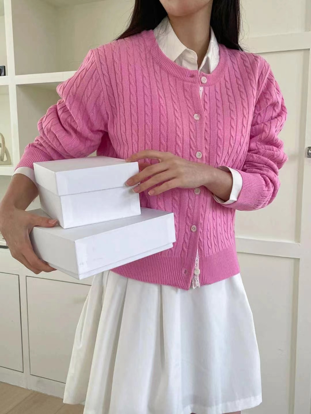 FOUND直郵韓國代購㊣女裝新款推薦熱賣25春夏人氣針織衫開衫FOUND針織衫