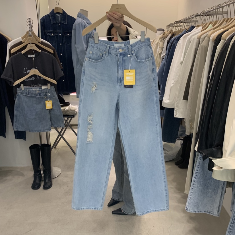 PHILO韓國直郵㊣東大門實拍女裝新品推薦時尚人氣25春夏牛仔褲PHILO牛仔褲圖色1