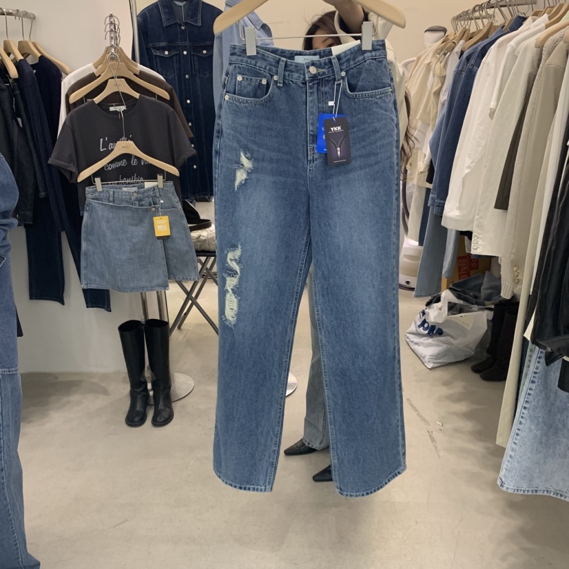 PHILO韓國直郵㊣東大門實拍女裝新品推薦時尚人氣25春夏牛仔褲PHILO牛仔褲圖色2