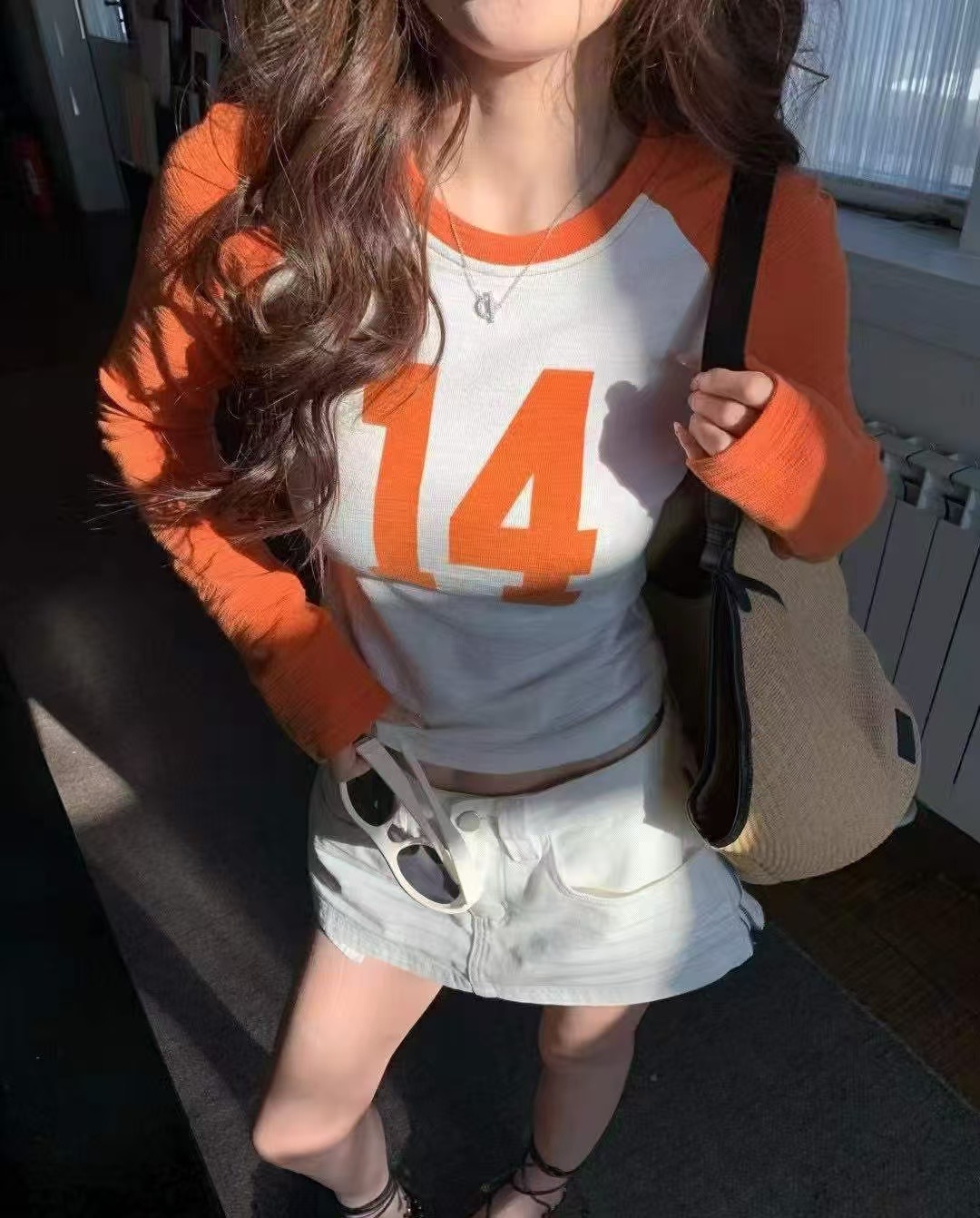 IN A ROW韓國直郵㊣女裝新品熱賣25春夏人氣休閑時尚長袖T恤IN A ROW長袖T恤