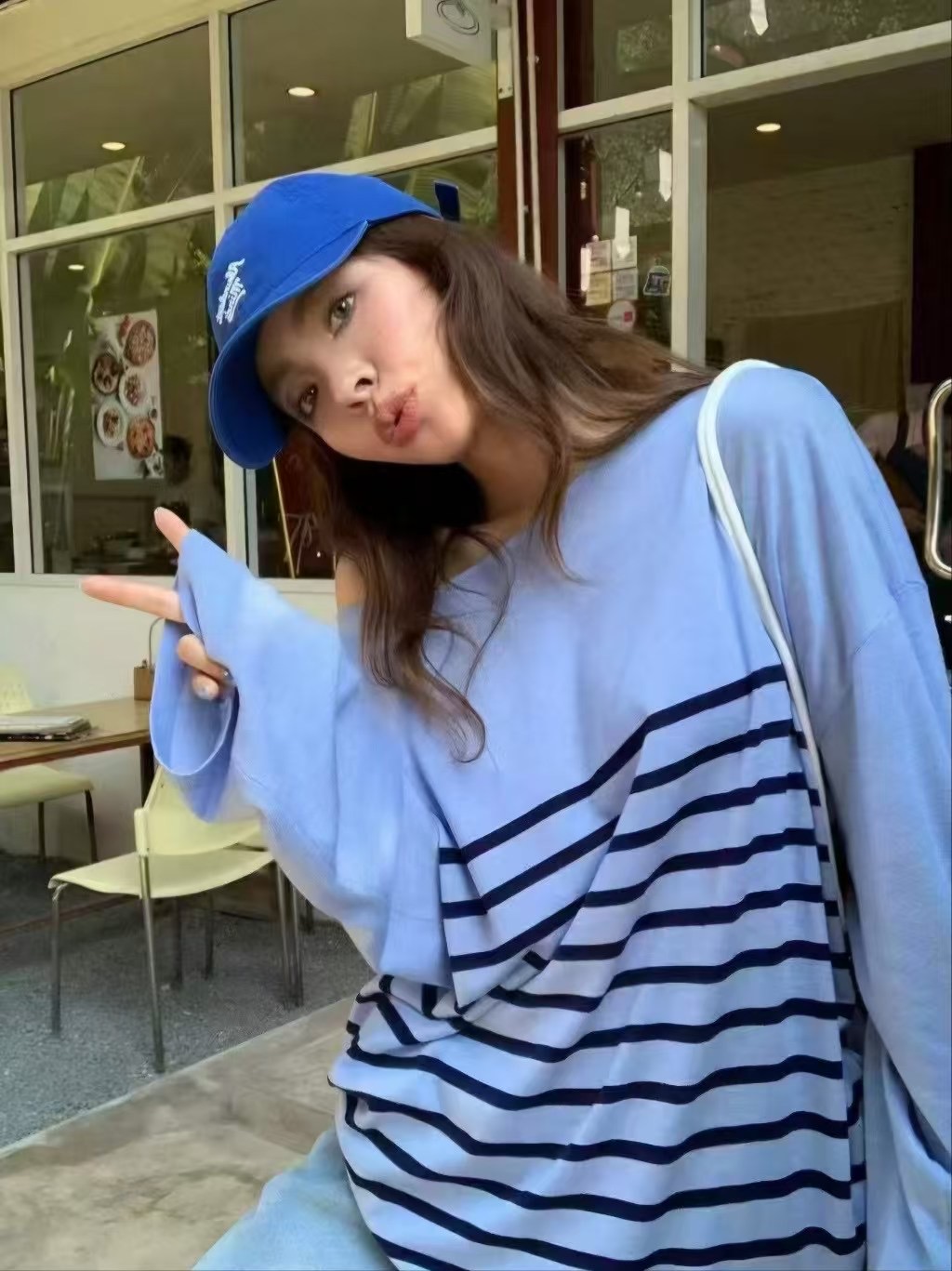 IN A ROW直郵韓國代購㊣女裝新品熱賣職業時尚休閑長袖T恤IN A ROW長袖T恤